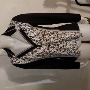 Black and white sweater blazer